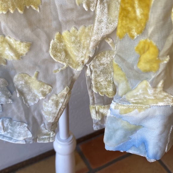 🌻🌼🌻VINTAGE COREY B SILK & RAYON VELVET LEAF SHIRT ‼️ - Picture 10 of 13
